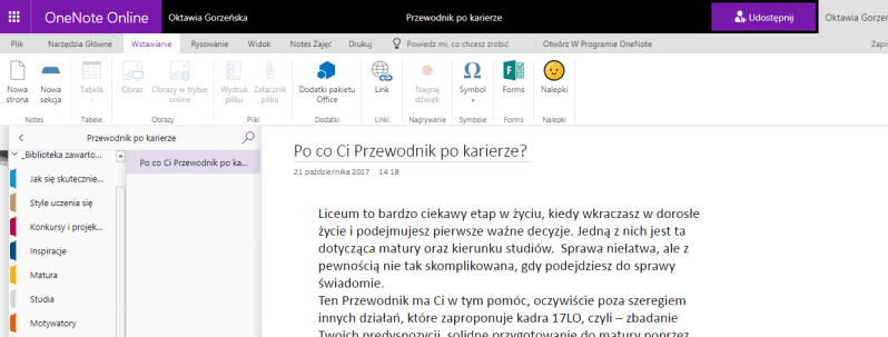 Przewodnik po karierze 1